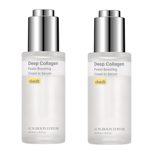 NEW - Sungboon Editor Deep Collagen Power Boosting Cream In Serum, 1.01 fl oz, 2-pack