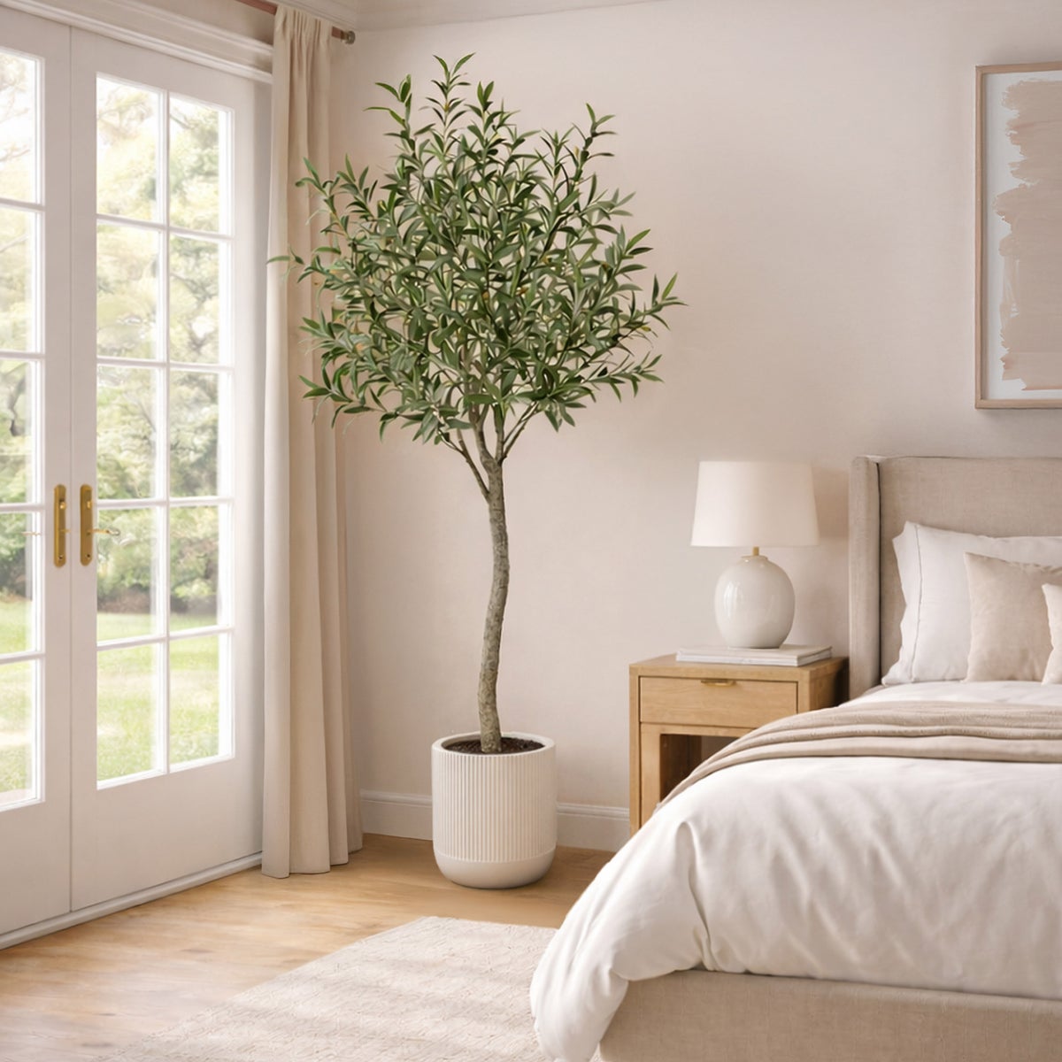 Faux 6.5' Topiary Olive Tree