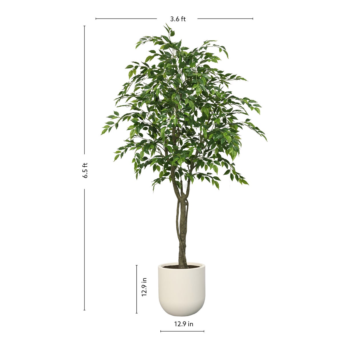 Faux 6.5' Ficus Tree