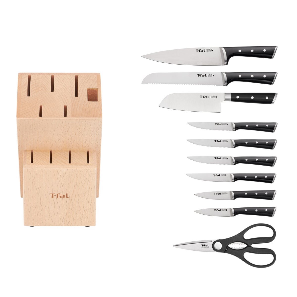 T-fal Ice Force, 11-piece Stainless Steel Knife Block Set