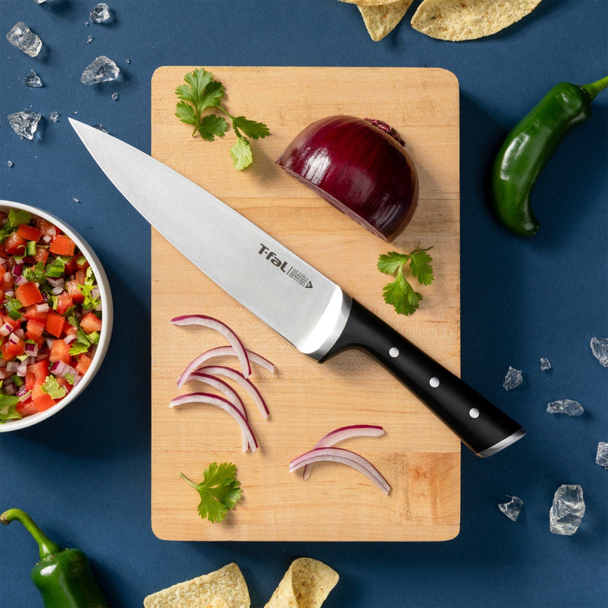 T-fal Ice Force, 11-piece Stainless Steel Knife Block Set