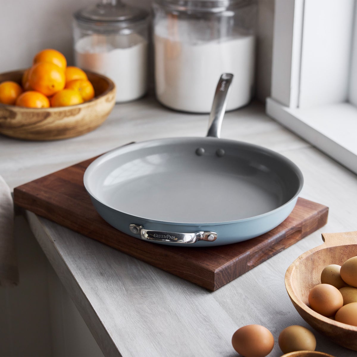 GreenPan The Big Fry 14” Pan with Helper Handle