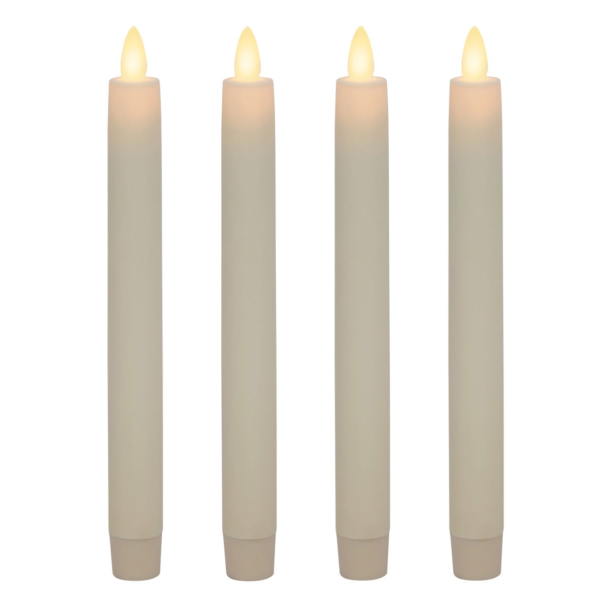 Luminara Pearl Ivory Flameless Taper Candles, 4-pack