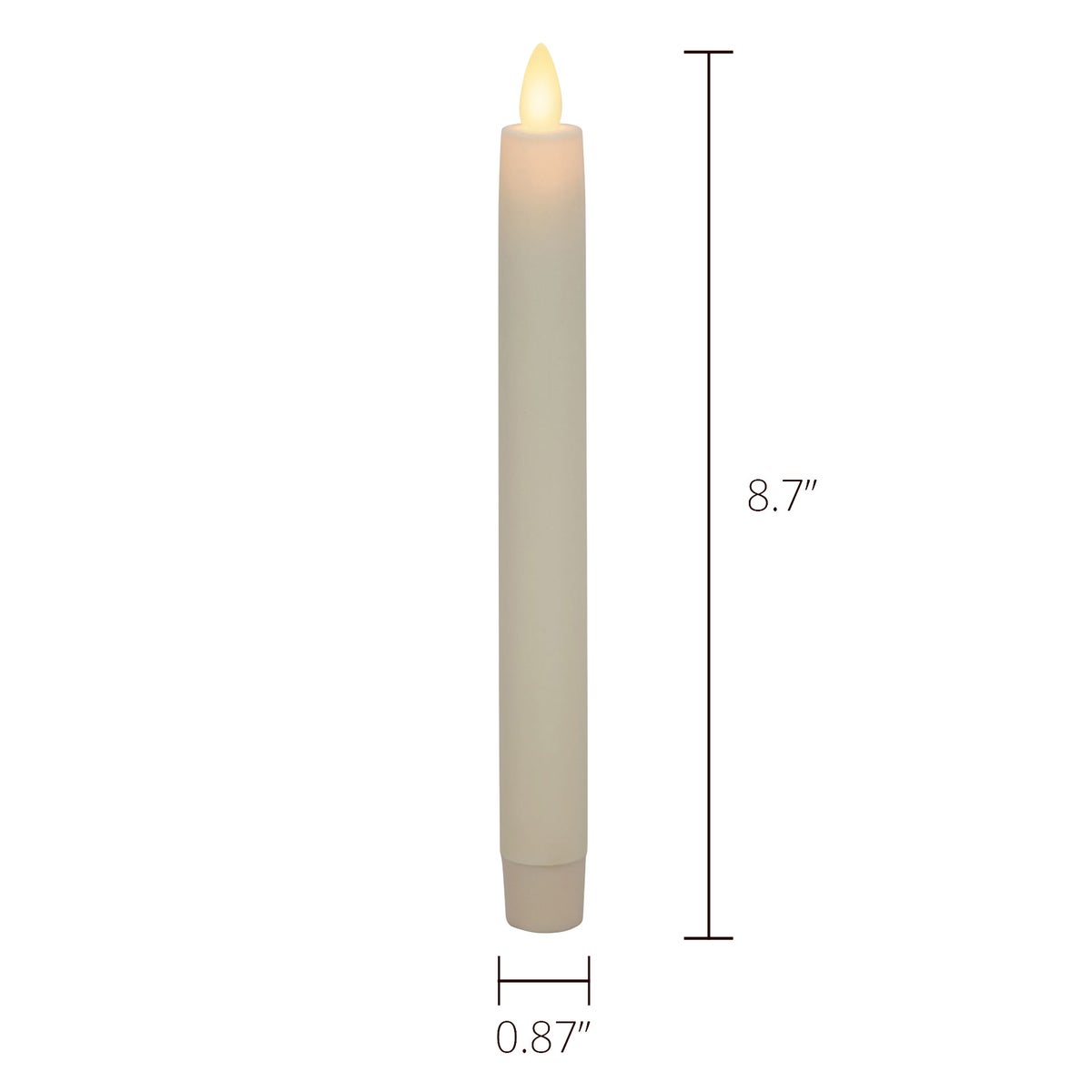 Luminara Pearl Ivory Flameless Taper Candles, 4-pack