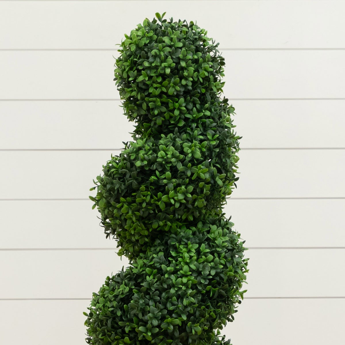 Faux 4' UV Resistant Spiral Boxwood Topiary Tree