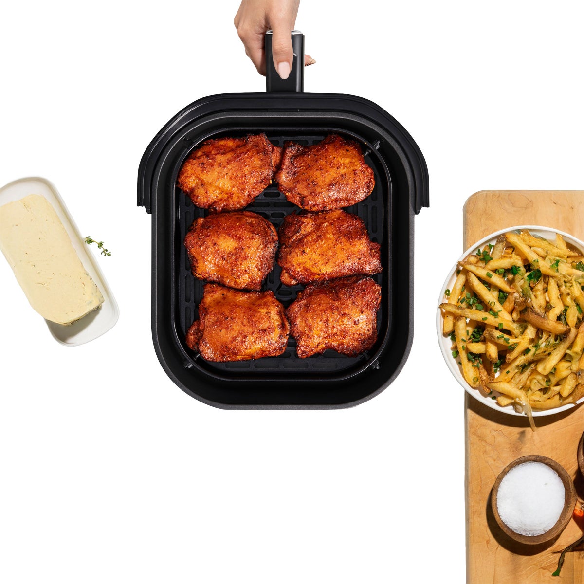 T-fal Dual Window Infrared Air Fryer 7.3QT, Dual Heating