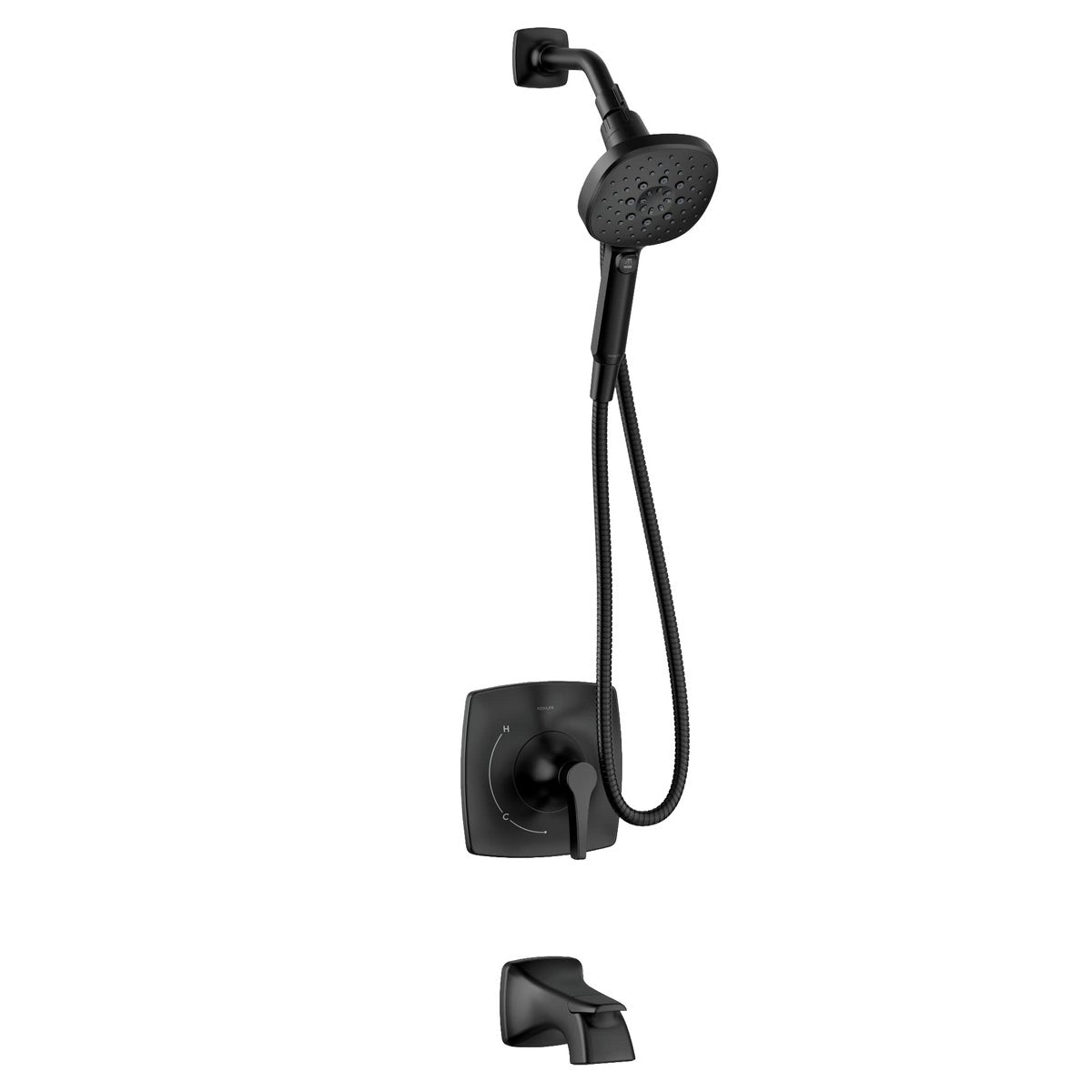 NEW - Kohler Riverly Rite-temp Bath and Shower Kit In Matte black