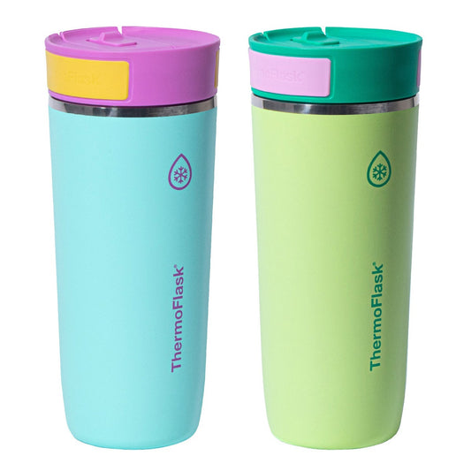 ThermoFlask 16 oz. Insulated Coffee Travel Mug with Sip-N-Lok Lid, 2-pack