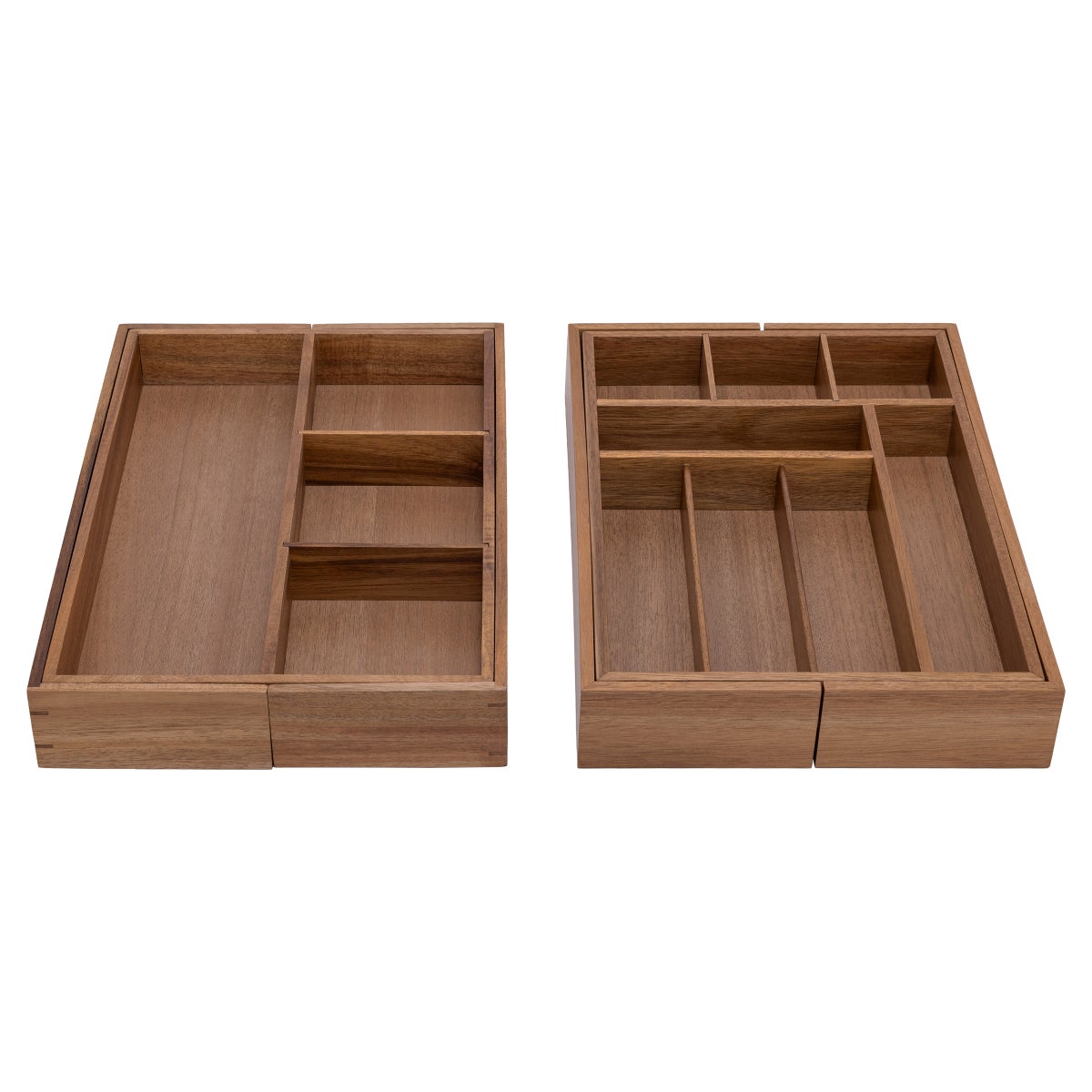 NEW - Seville Classics 9-piece Acacia Organizer Starter Set