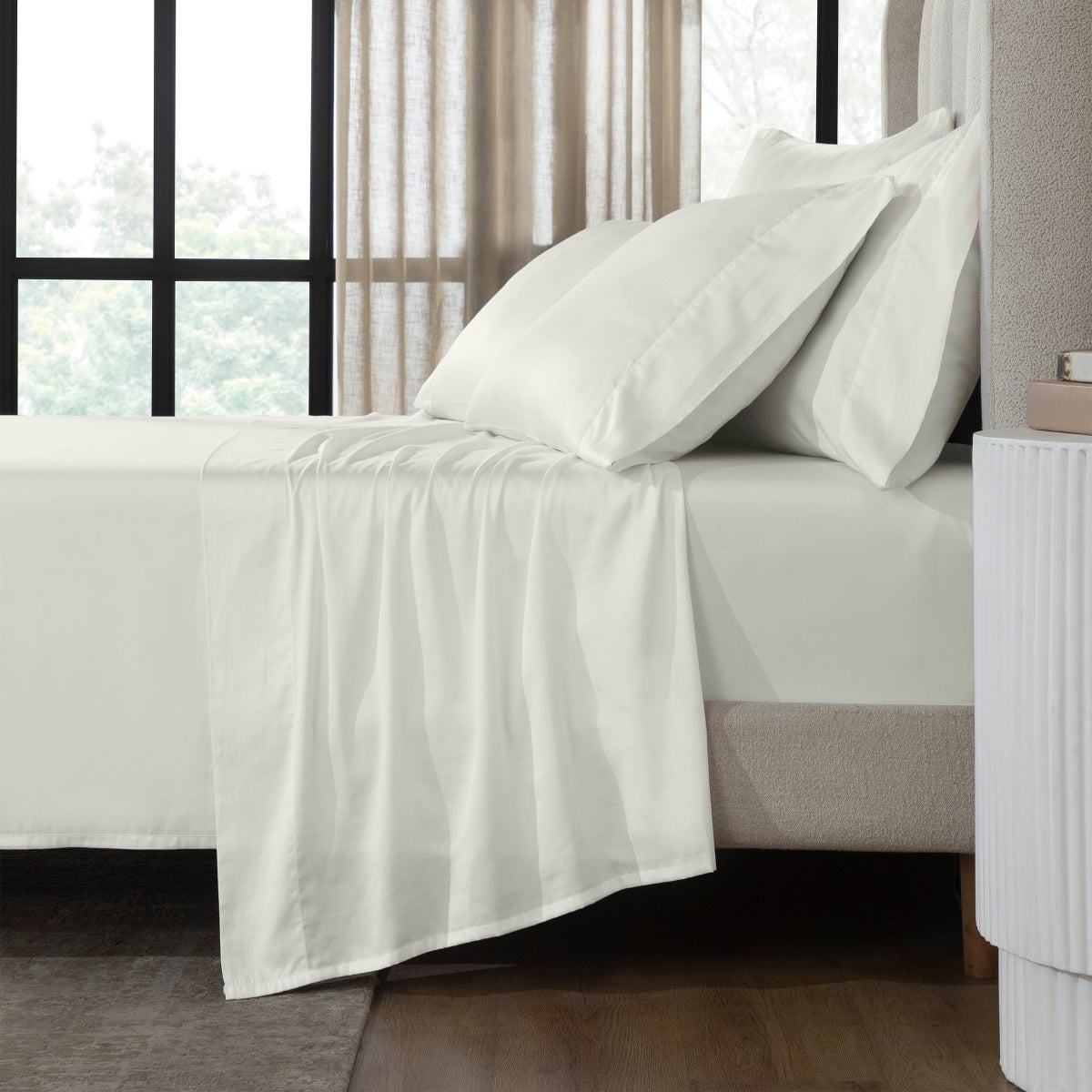 Slumber Chill Queen White 6-piece Cooling Sheet Set