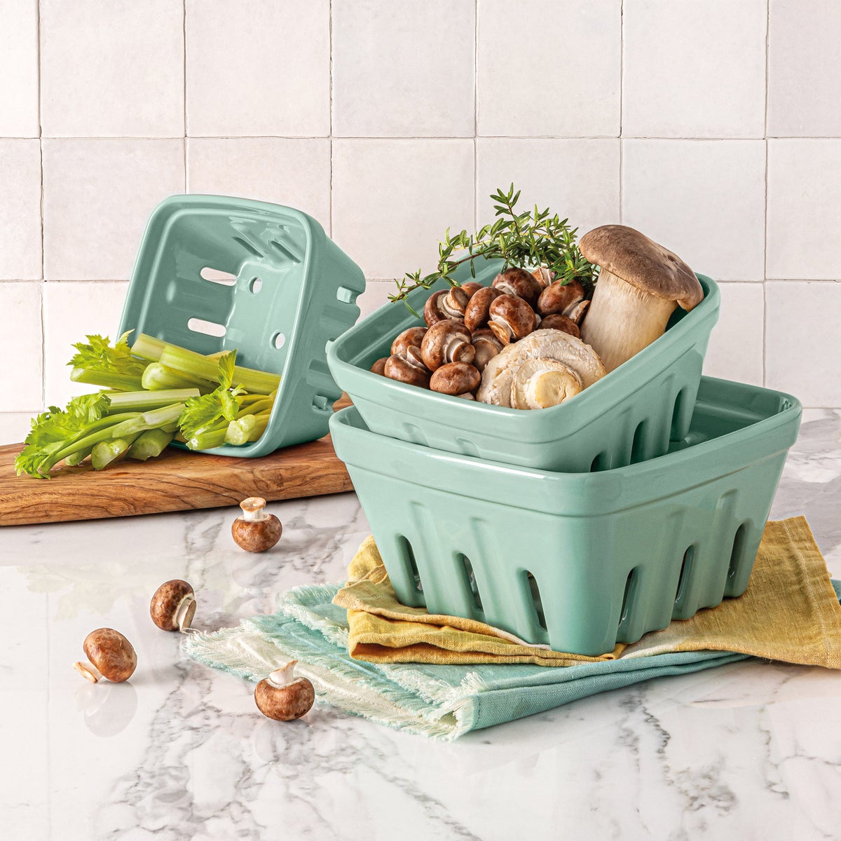 over&back 3-piece Multipurpose Berry Baskets