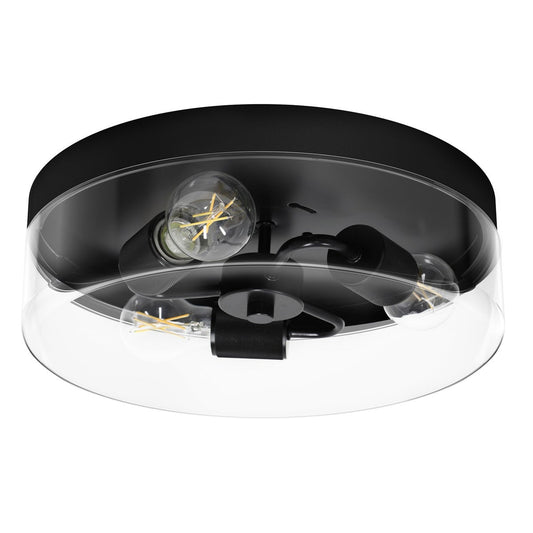 NEW - 2 Energetic Lighting Retro-hybrid Flush Mount In Black