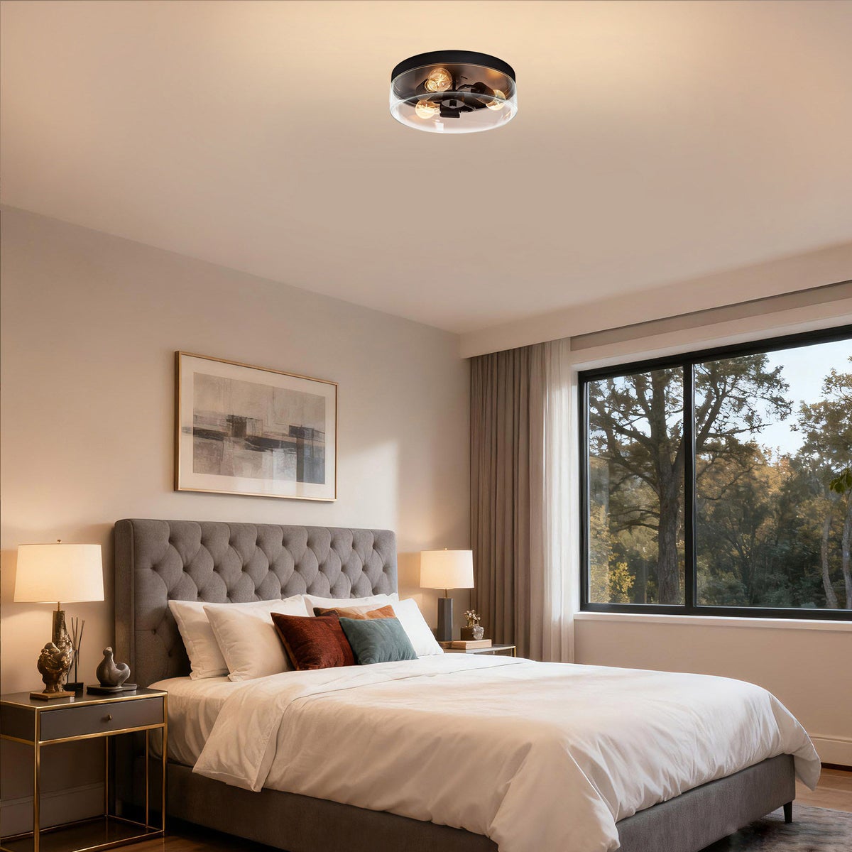 Energetic Lighting Retro-hybrid Flush Mount