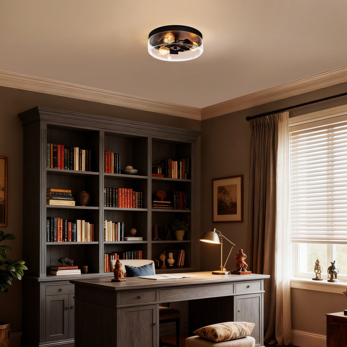 Energetic Lighting Retro-hybrid Flush Mount