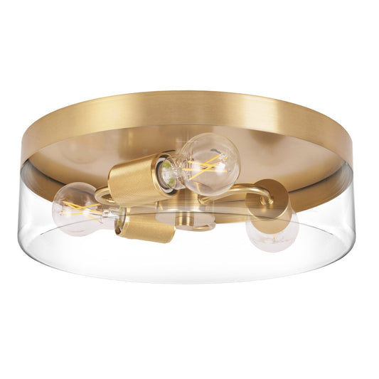 NEW - 1 Energetic Lighting Retro-hybrid Flush Mount In Gold