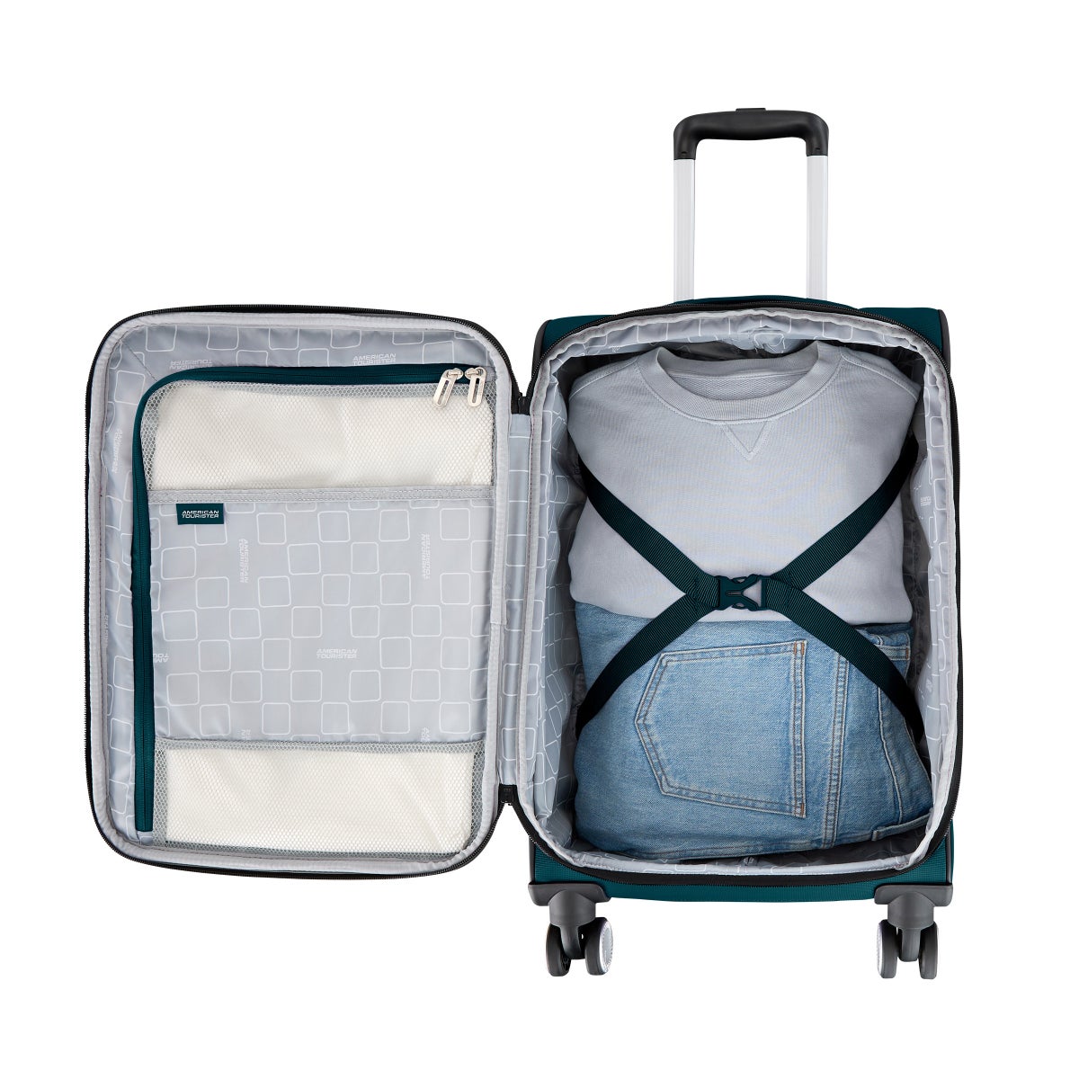 American Tourister Carry On Luggage - Teal