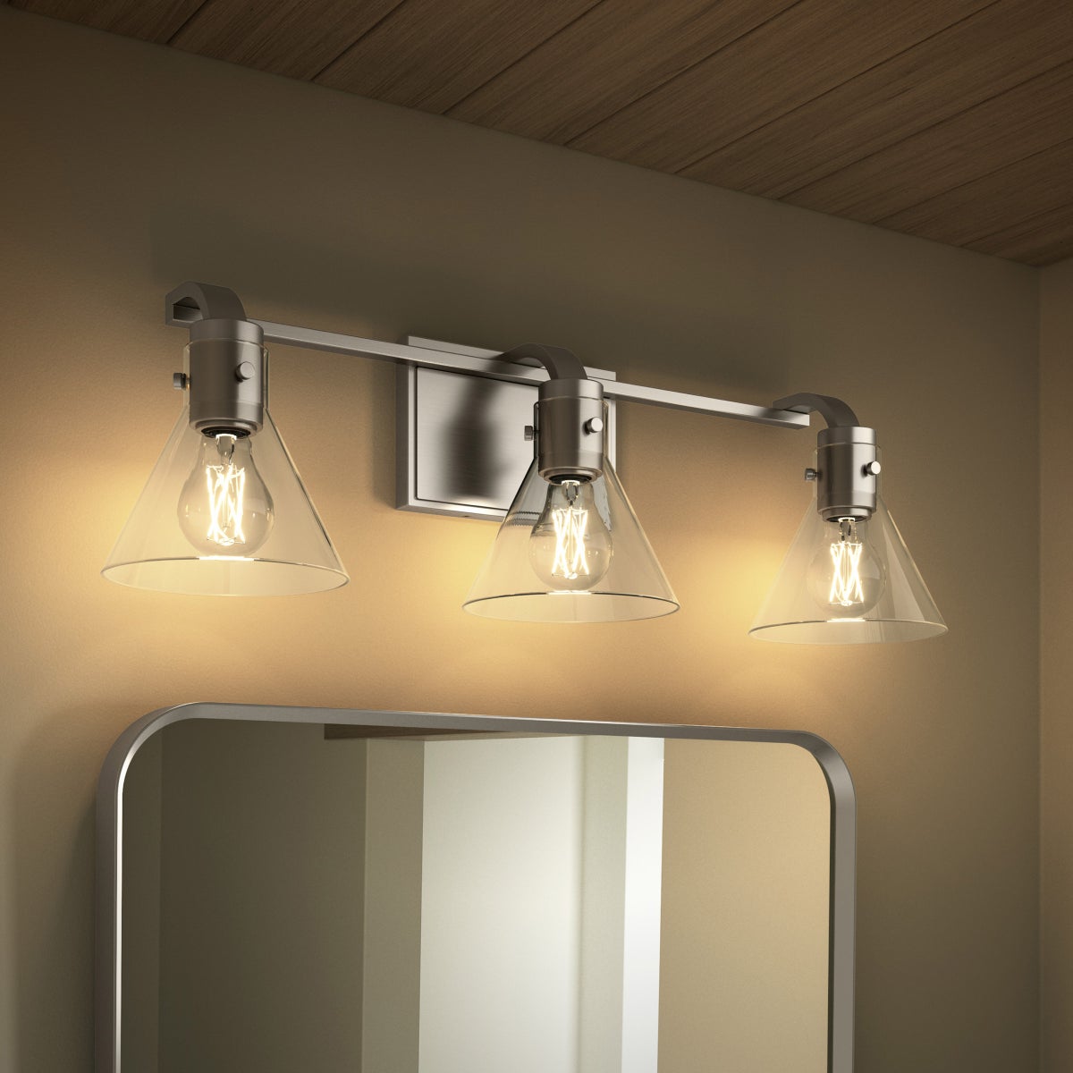 Kohler Orime Three-light Flared Glass Shade Wall Sconce