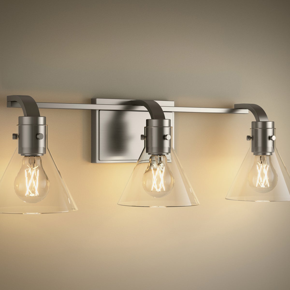 Kohler Orime Three-light Flared Glass Shade Wall Sconce
