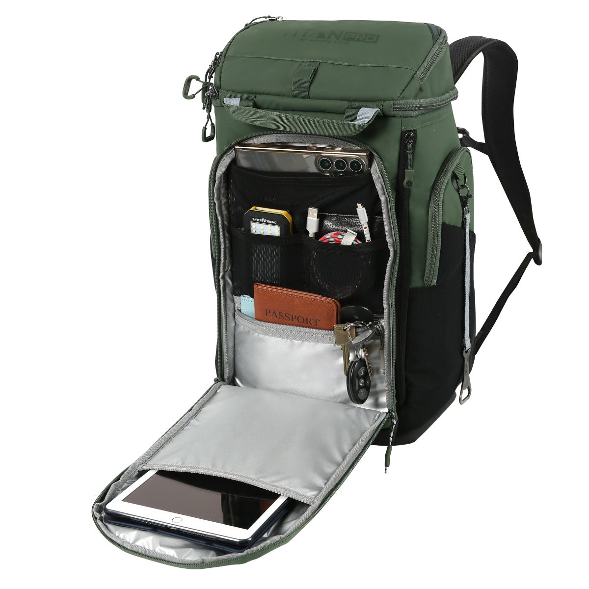 Titan PRO 26-Can Backpack Cooler with Ice Walls