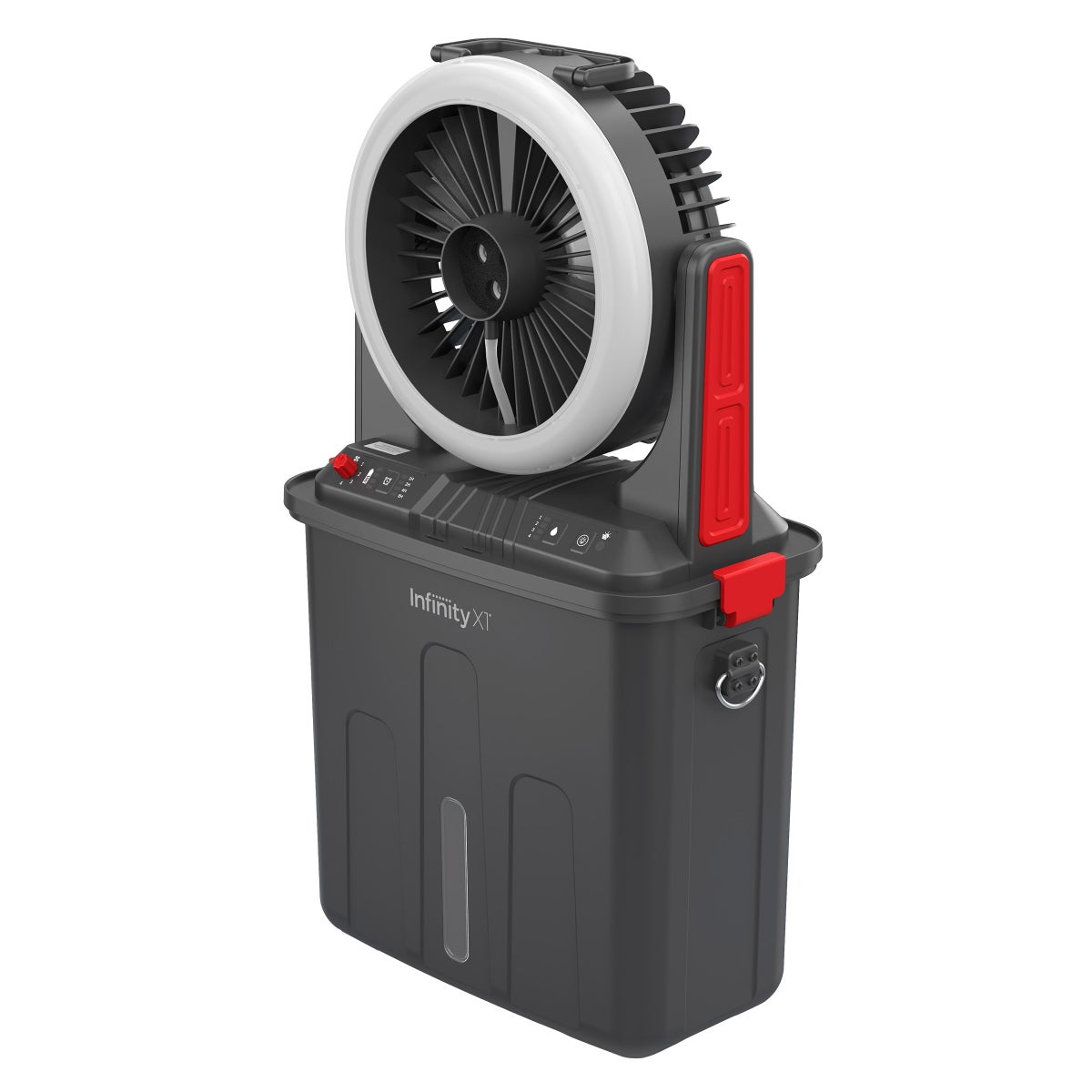 Solar Misting Fan with LED Light