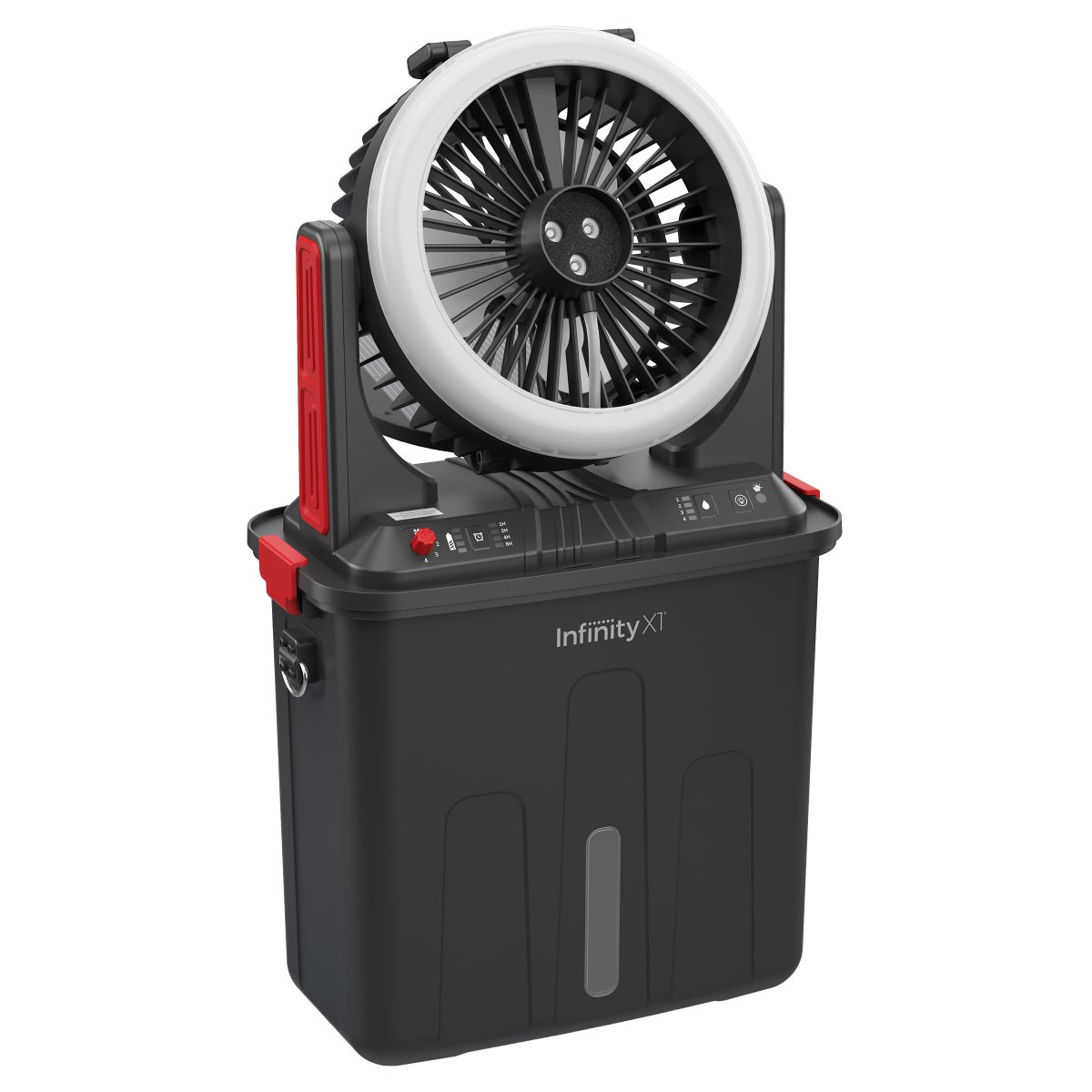 Solar Misting Fan with LED Light