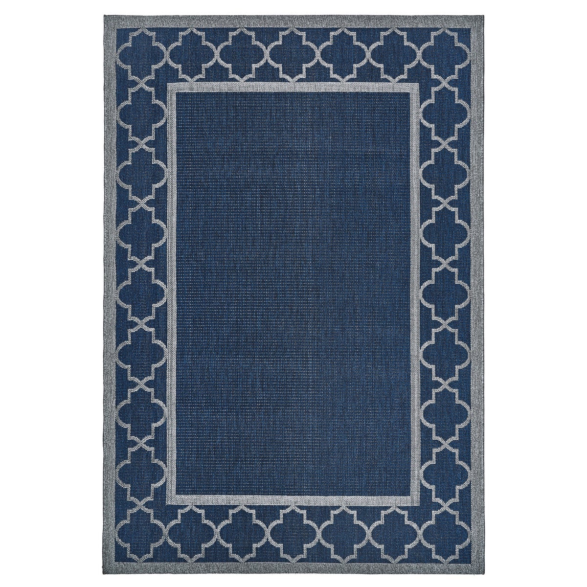 Laguna Indoor/Outdoor Area Rug, Simeon Navy Gray, 6'6” x 9'6”