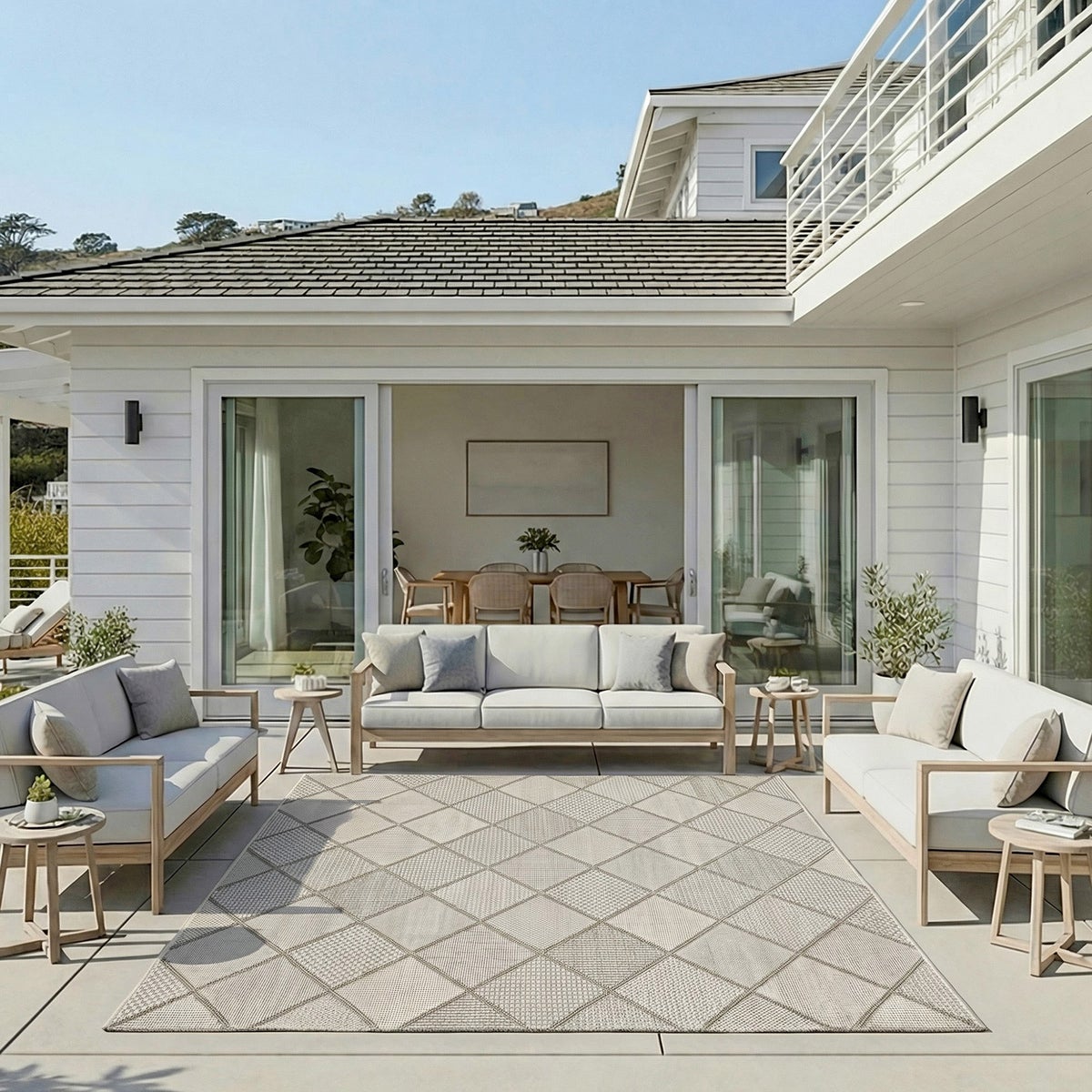 Laguna Indoor/Outdoor Area Rug, Morris Angora Rope, 6'6” x 9'6”
