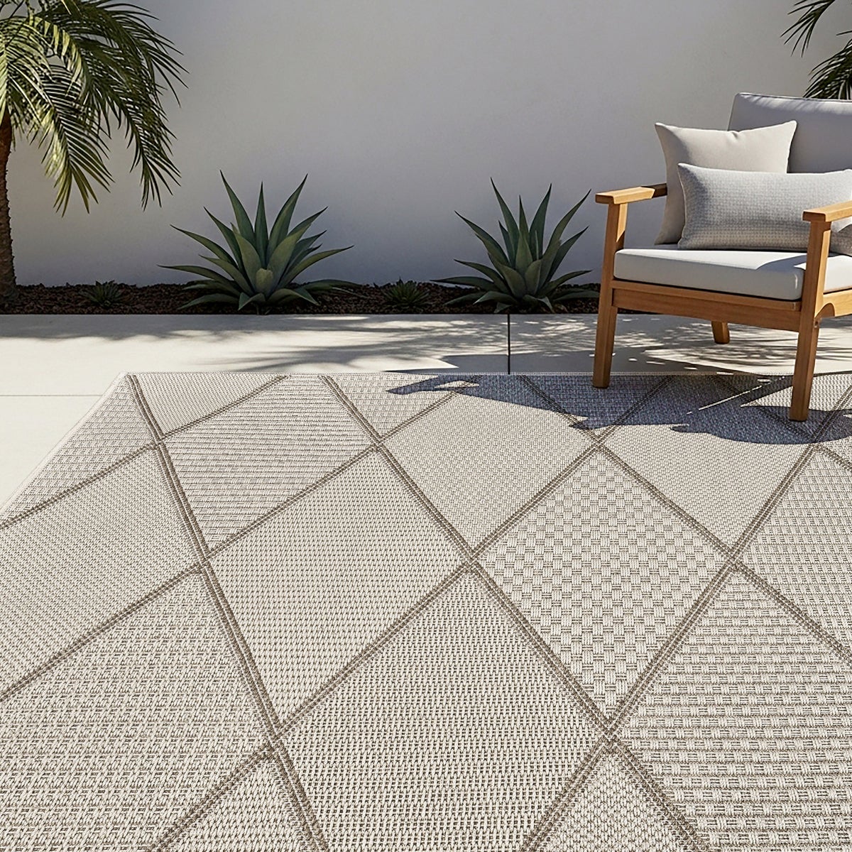 Laguna Indoor/Outdoor Area Rug, Morris Angora Rope, 6'6” x 9'6”