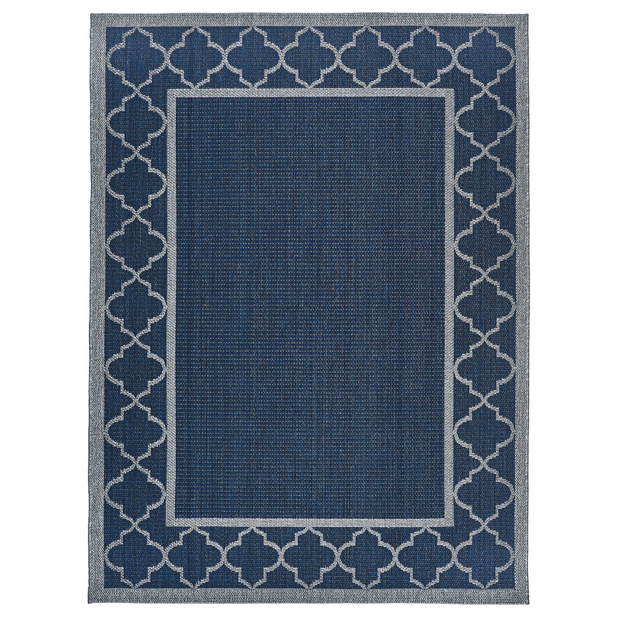 Laguna Indoor/Outdoor Area Rug, Simeon Navy Gray, 7'10” x 10'
