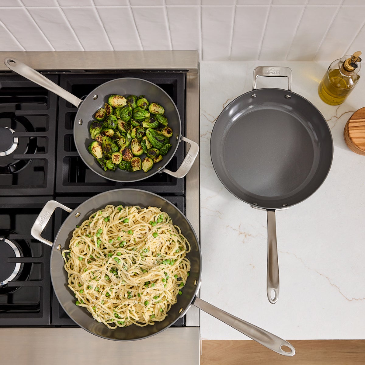 All-Clad Ceramic Nonstick Fry Pan Set, 3-piece