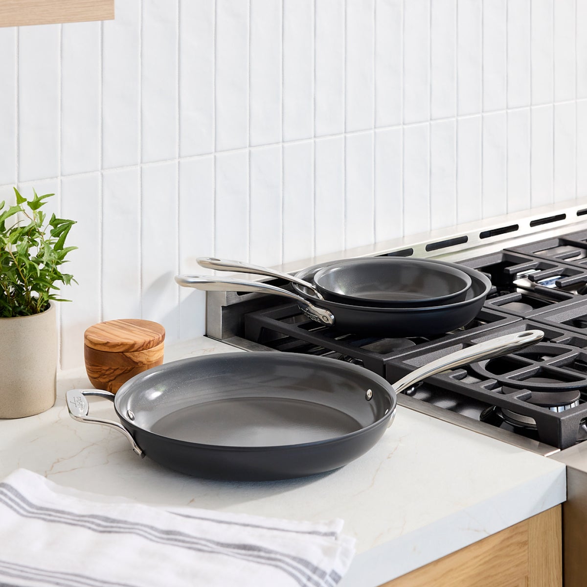 All-Clad Ceramic Nonstick Fry Pan Set, 3-piece