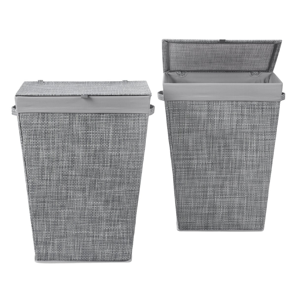 NEW - Rectangular Tapered Hampers, 2-pack In Grey