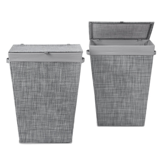 NEW - Rectangular Tapered Hampers, 2-pack In Grey