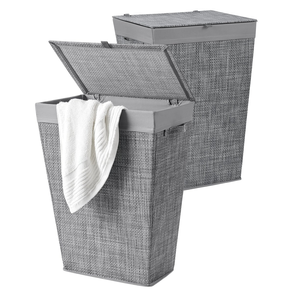 NEW - Rectangular Tapered Hampers, 2-pack In Grey