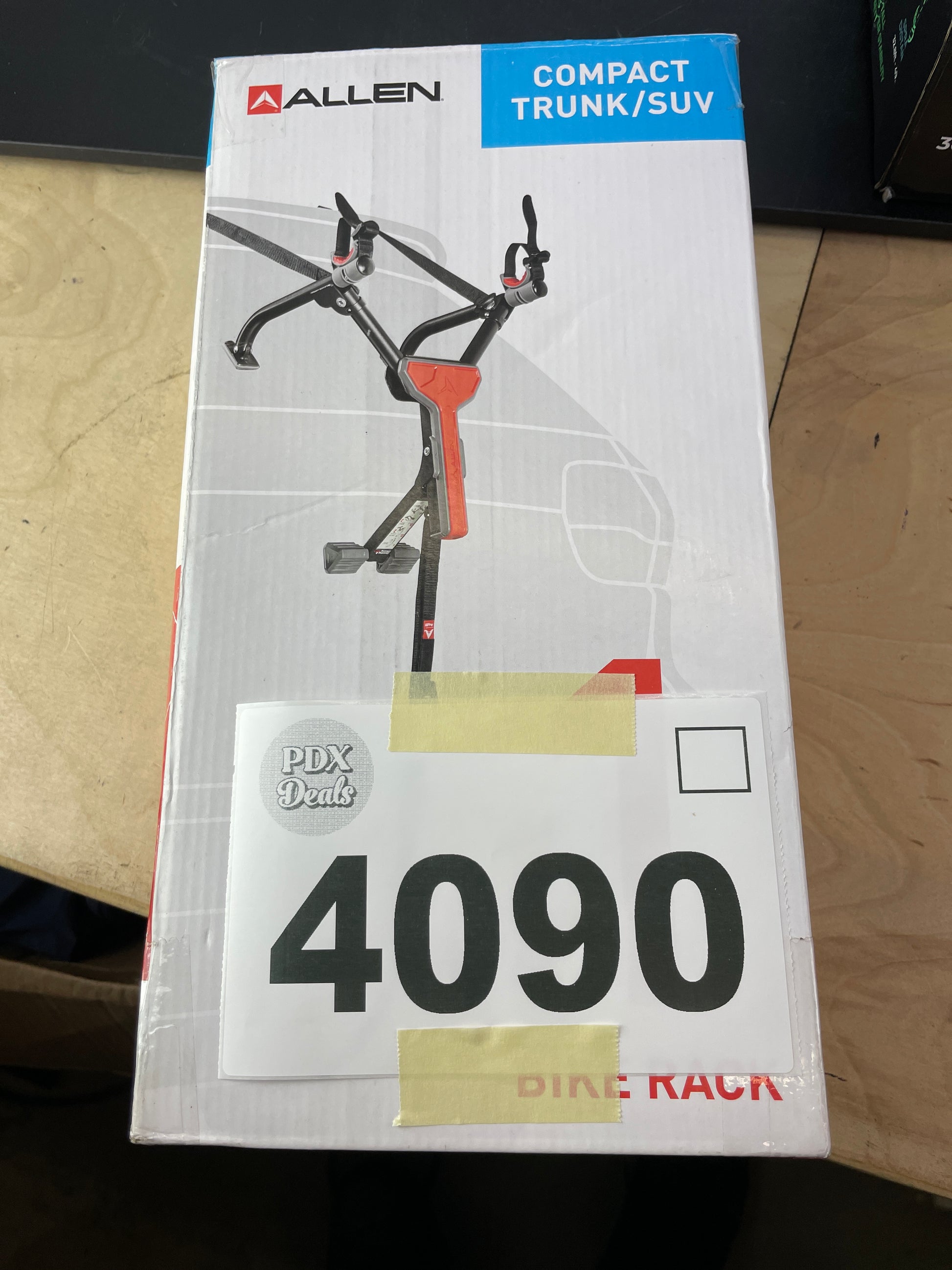 Allen Sports Ultra Compact Folding 1-Bike Trunk Mount Rack, Model MT1-B, Gray powder coated - Retail $56