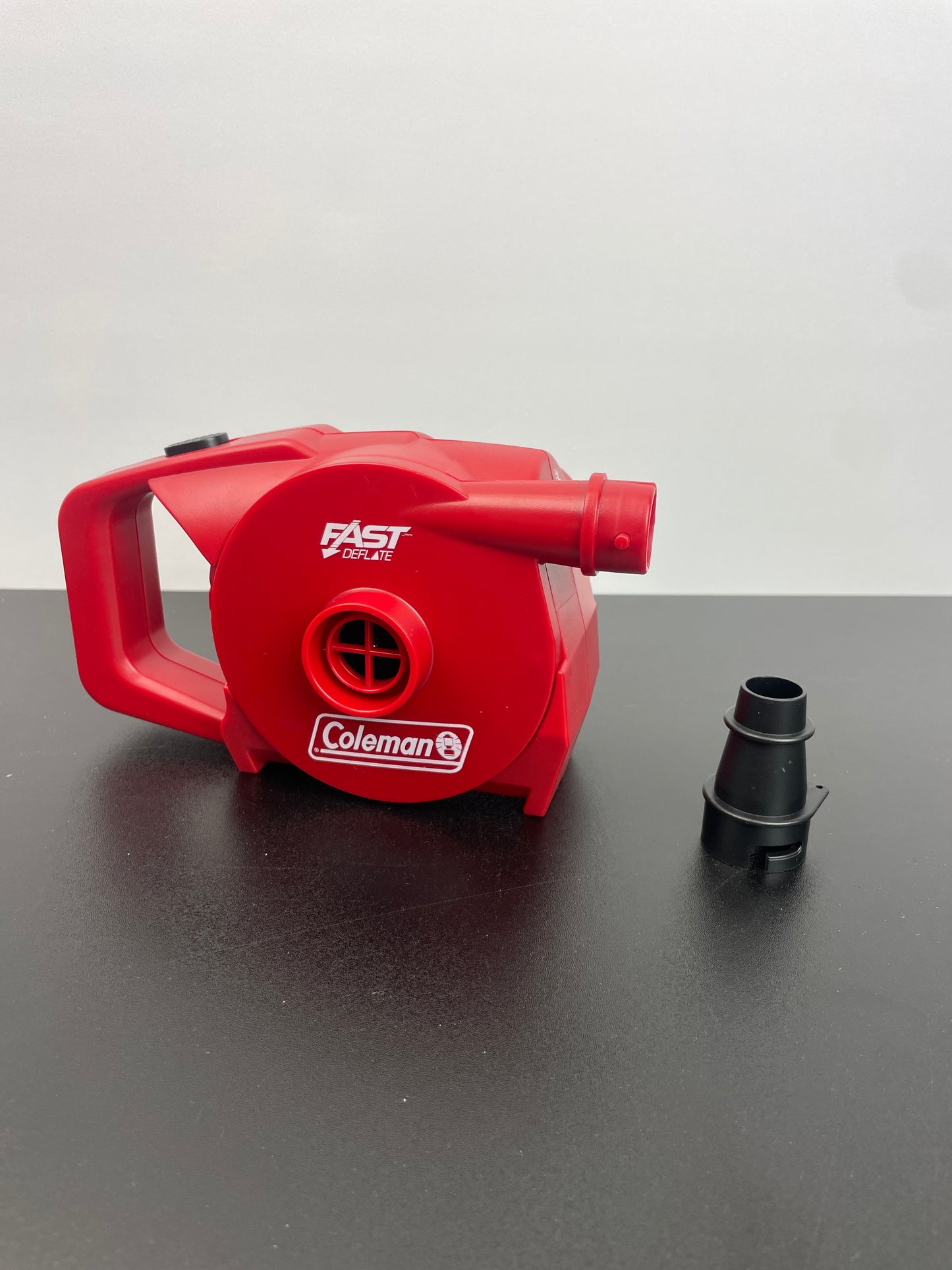 Coleman QuickPump Air Pump for Air Beds & Inflatables, Portable Air Pump with Fast Inflation or Deflation, Battery-Powered/Rechargeable/12-Volt/120-Volt Power Options - Retail $27