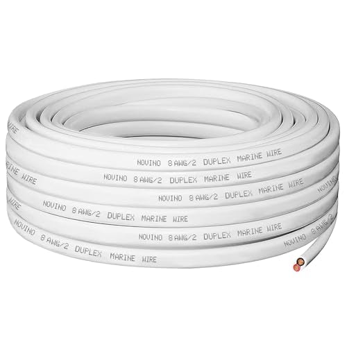 8 Gauge Marine Wire,8/2 Duplex Marine Grade Cable,100FT 8 AWG Wire