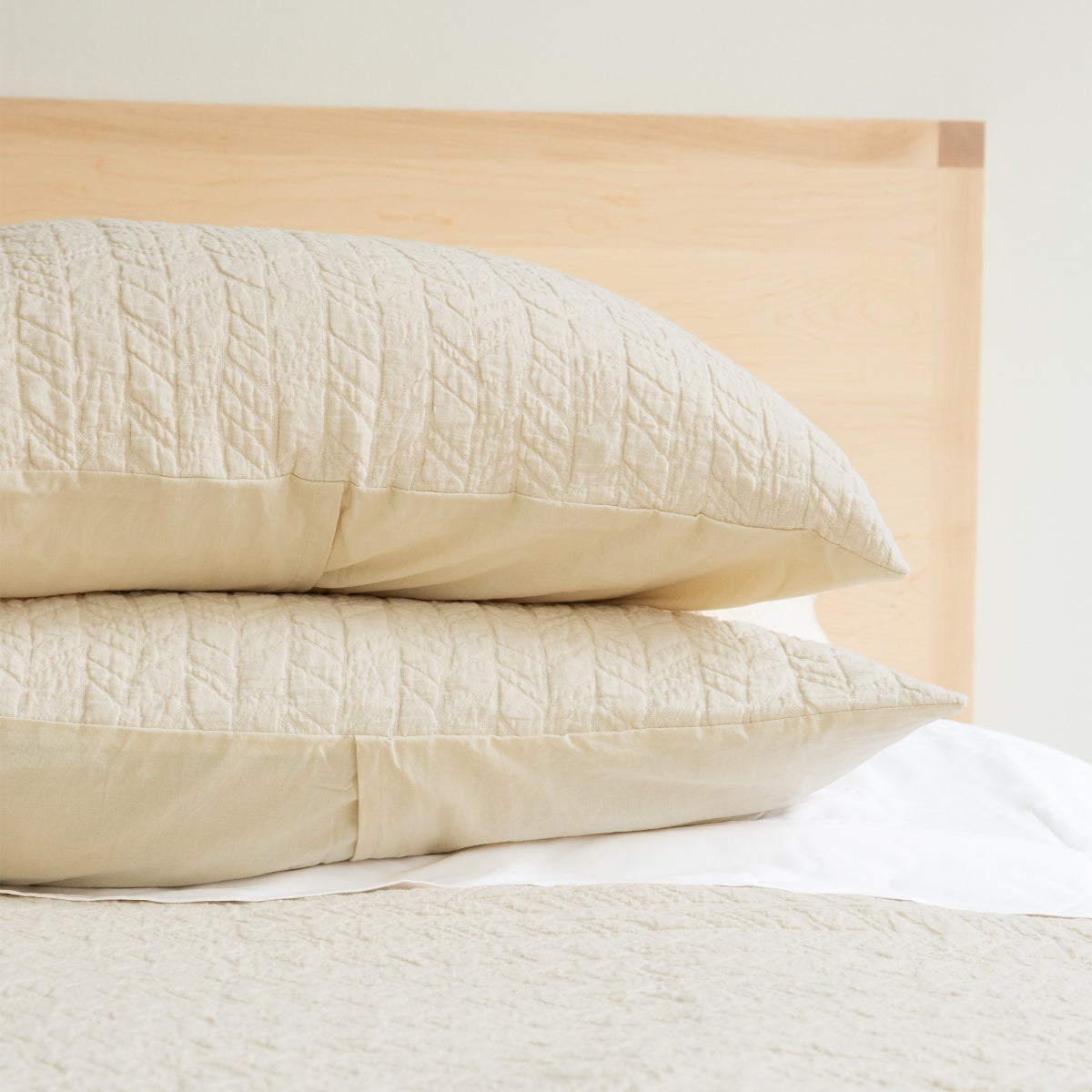 Avocado Herringbone 3-piece Organic Cotton Coverlet Set