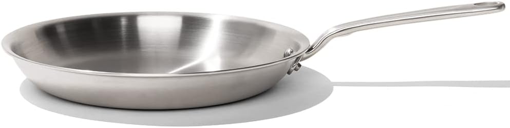 Made In Cookware - 12-Inch Stainless Steel Frying Pan - 5 Ply Stainless Clad - Professional Cookware - Crafted in Italy - Induction Compatible