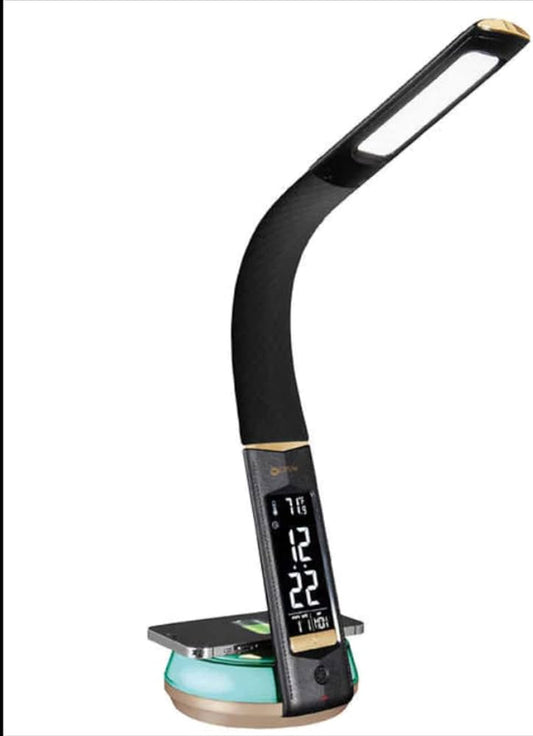 OttLite Black Wireless Charging LED Table Lamp - Retail $49
