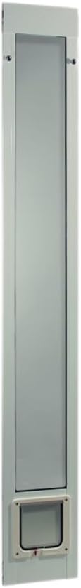 NEW - Ideal Pet Products Aluminum Pet Patio Door, Adjustable Height 77-5/8" To 80-3/8", 15" x 20" Flap Size, White - Retail $159