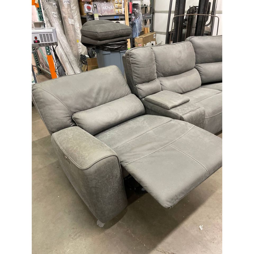 Costco - Sweeney 5-piece Fabric Power Reclining Sectional with Power Headrests