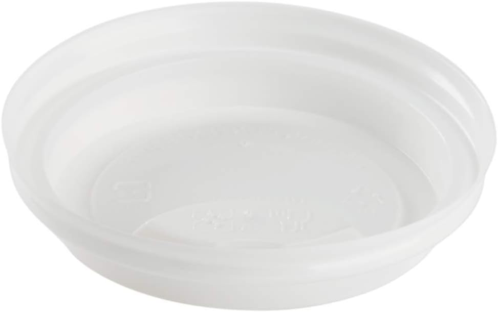 Karat PP Sipper Dome Lid for 8 oz Paper Hot Cup (White) - 1,000 ct
