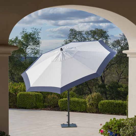 SunVilla, 11 ft. Umbrella with Blue Trim
