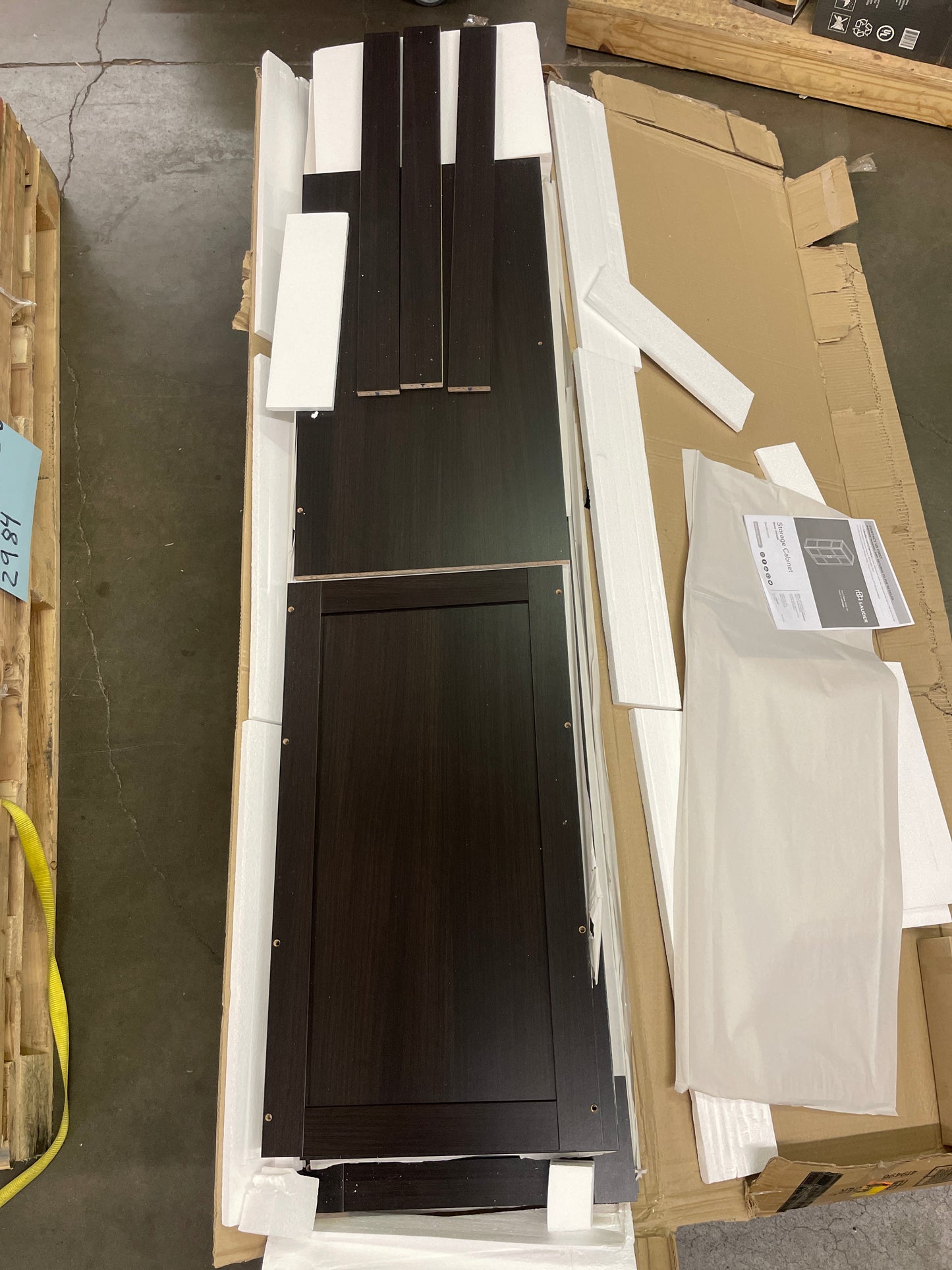 Sauder 419496 Miscellaneous Storage Storage Cabinet, 29.61 " x D: 16.02 " x H: 71.50", Cinnamon Cherry finish - Retail $187