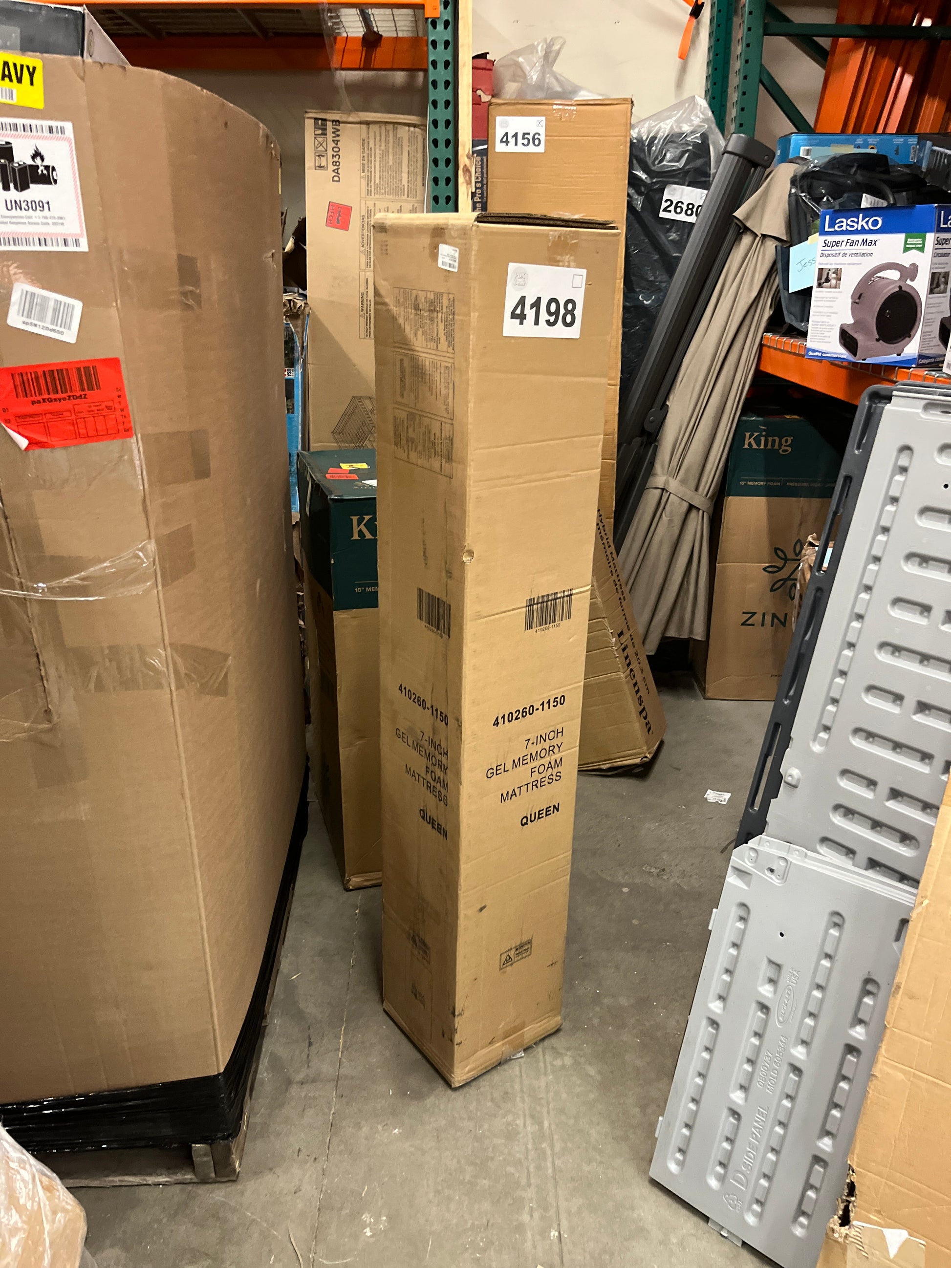 Classic Brands Classic Gel Memory Foam 7-Inch Mattress, Queen - Retail $0