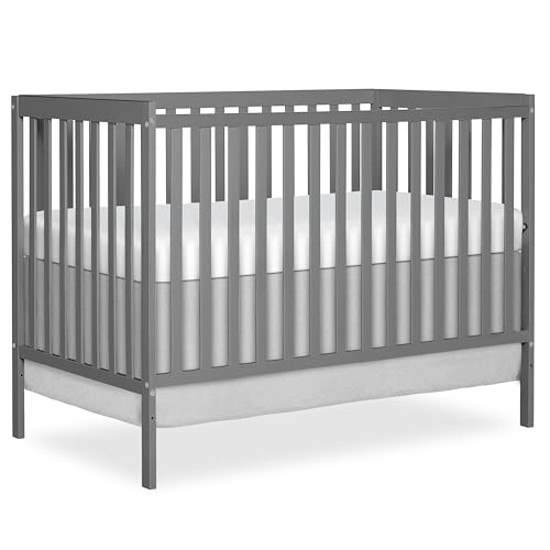 NEW W/DMG - Dream On Me Synergy 5-in-1 Convertible Crib in Steel Grey, Greenguard Gold Certified