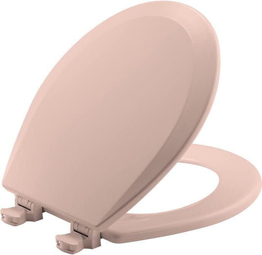 NEW - Bemis 500EC 063 Toilet Seat with Easy Clean & Change Hinges, 1 Pack Round, Venetian Pink - Retail $20