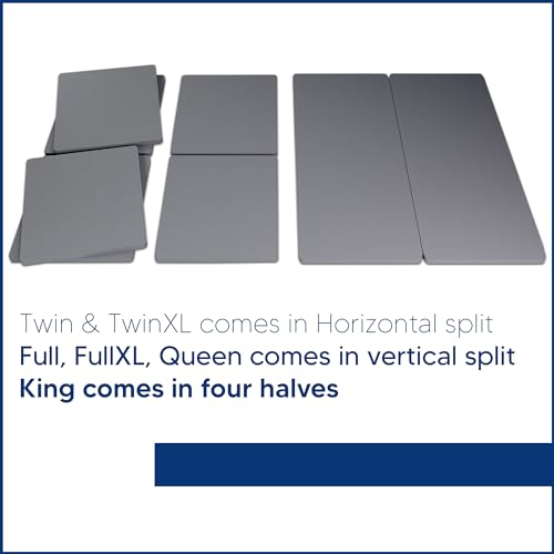 Zutan, 1.5-Inch Split Bunkie Board for Mattress/Bed, Fully Assembled, Improved Comfort and Support, King, Grey