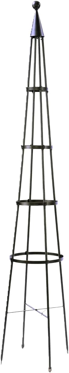 NEW - Achla Designs OBL-02A Garden Obelisk, 85" H Trellis, Graphite - Retail $133